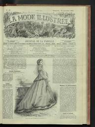 Revue Ancienne La Mode Illustrée – Numéro 47 Du 23 Novembre 1873 – édition Originale
