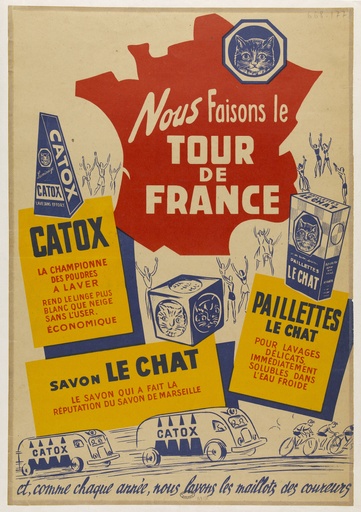 Nous Faisons Le Tour De France Catox Savon Le Chat Paillettes Le Chat Et Comme Chaque Annee Nous Lavons Les Maillots Des Coureurs Affiche Reader