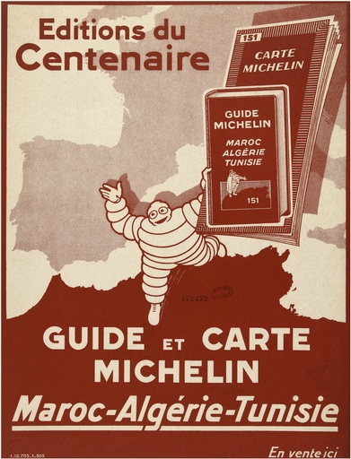 Editions Du Centenaire Guide Et Carte Michelin Maroc Algerie Tunisie Affiche Reader